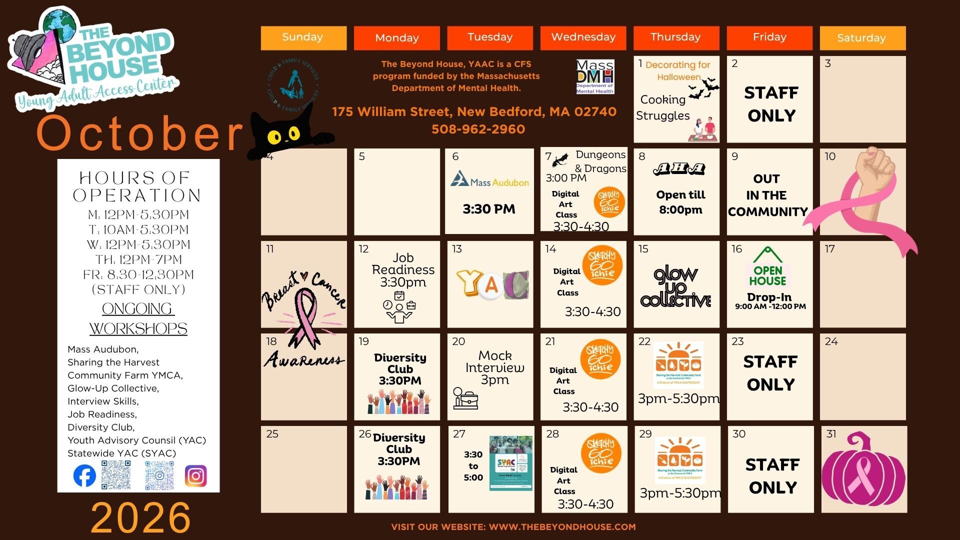 October Calendar 2026